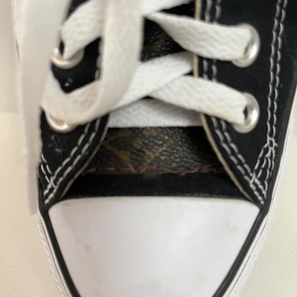 Custom Vuitton converse Black Louis Vuitton tongue added classic Louis Vuitton - Picture 3 of 8